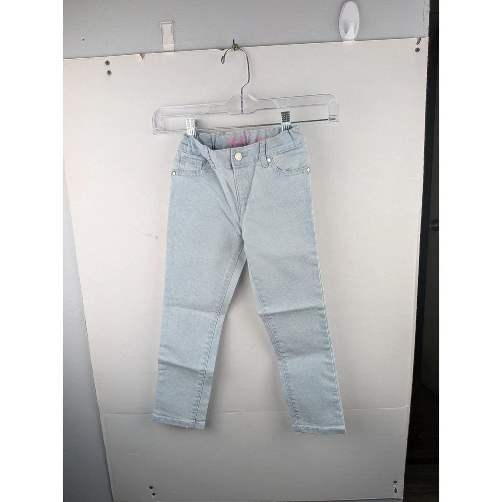 The Childrens Place Kids Light Wash Skinny Jeans Adjustable Waist 5T New